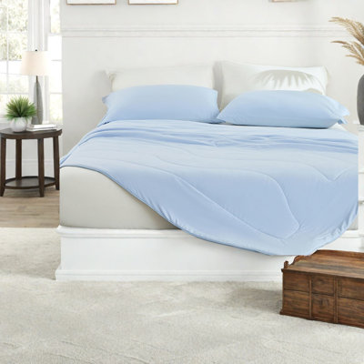 Cooling 1-piece Bedding Set, Nylon Comforter, Ice Blue, All-season Use
