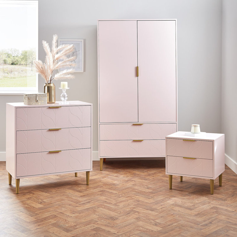 Adams Piece Bedroom Set, Pink