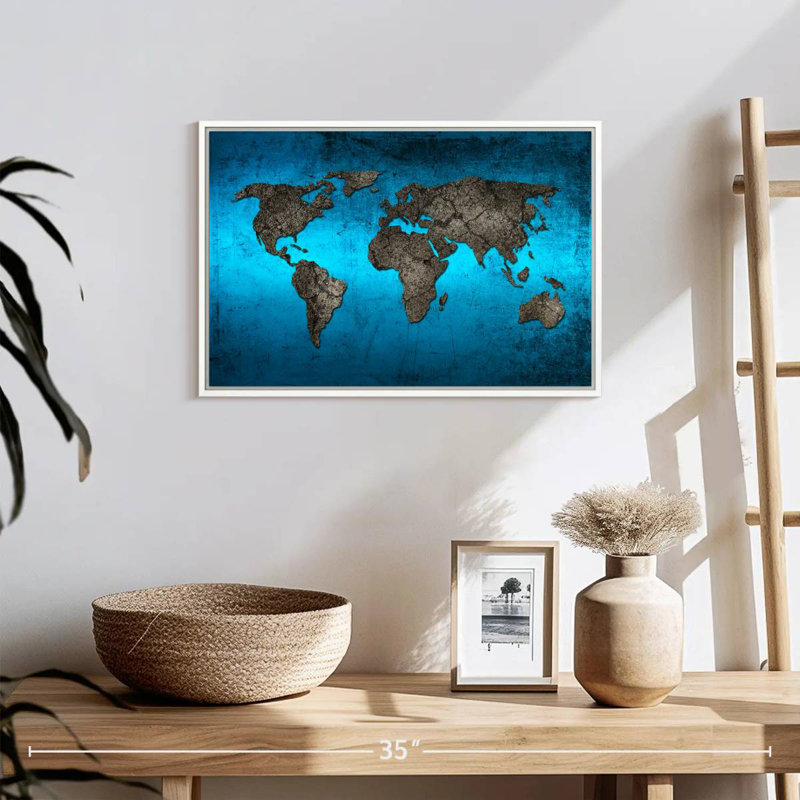 Ocean World Luro, Floating Frame White, 19" X 13"