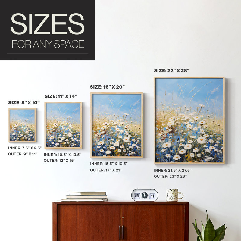 Impression encadrée FLORAL Series I - bois massif