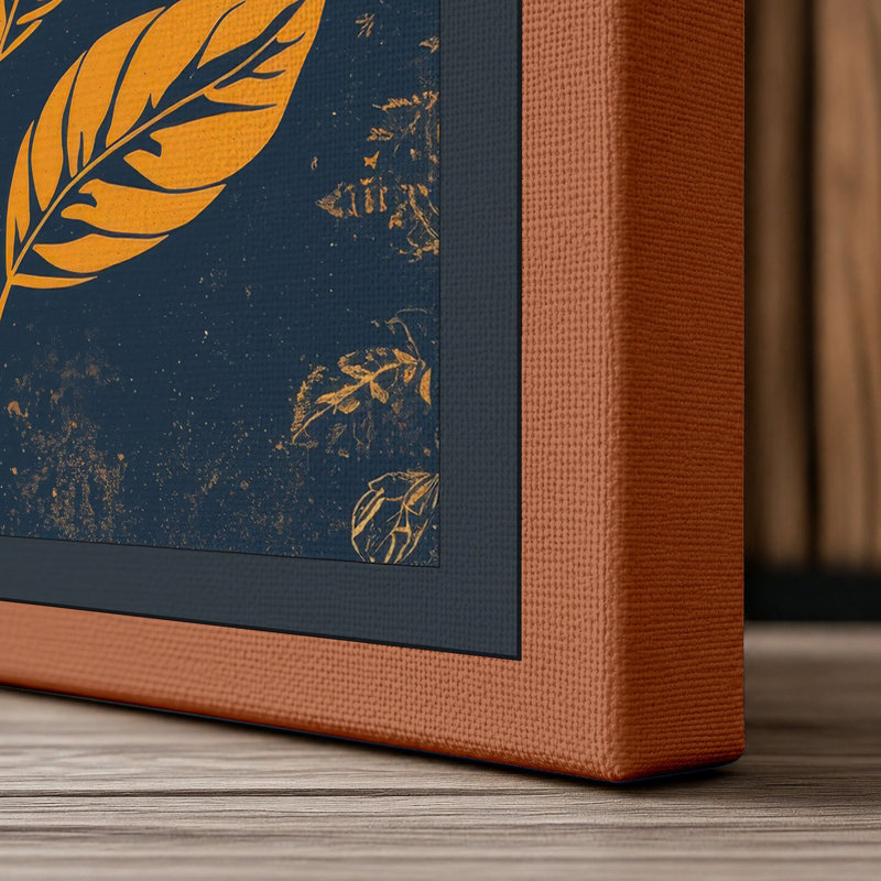 Gilded Botanica Botanical - Wrapped Canvas, 30x20 - 76.2 x 50.8 cm, Terracotta Border