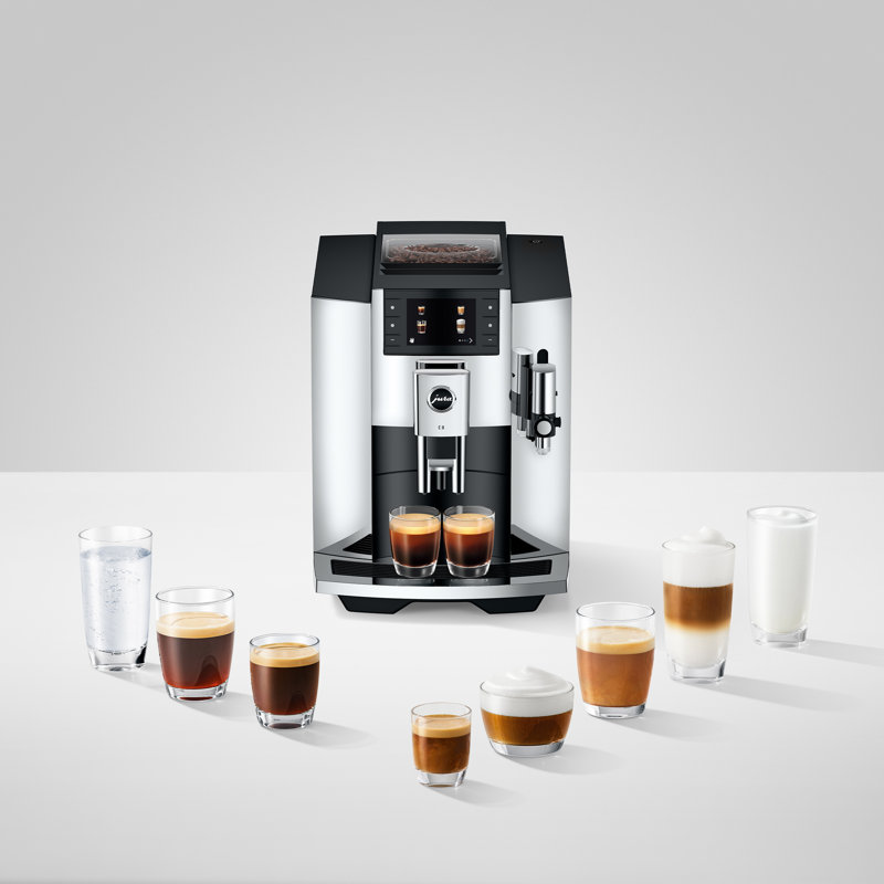 Jura E8 Fully Automatic Coffee & Espresso Machine, Chrome