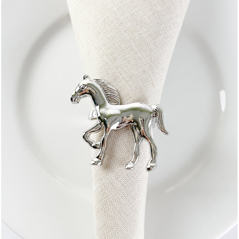 Rond de serviette en métal, Argent
