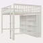 Lit mezzanine avec 8 tablettes de rangement ouvertes et échelle intégrée-1530066960-1530066967
