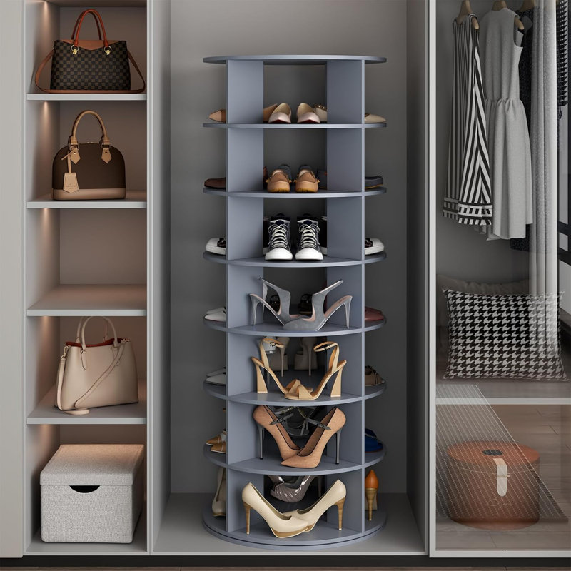 Range-chaussures rotatif à 7 niveaux, Gris