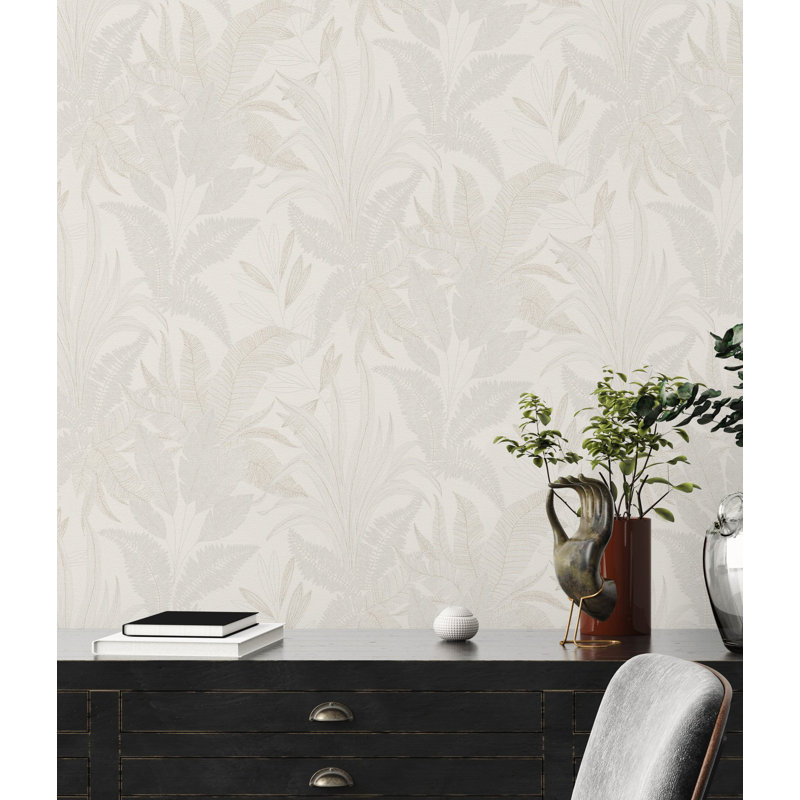 Rahnuma 10.05m x 53cm Glitter Double Roll, Cream