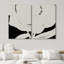 BAW noir et blanc, peinture, impression abstraite, décor, art minimaliste, impression géométrique sur toile, 2 pièces-92285592-92285591-119463630
