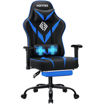 Ergonomic Massage Gaming Chair With Adjustable Armrests by Ivy Bronx