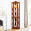 Armoire en noyer - étagères réglables en miroir