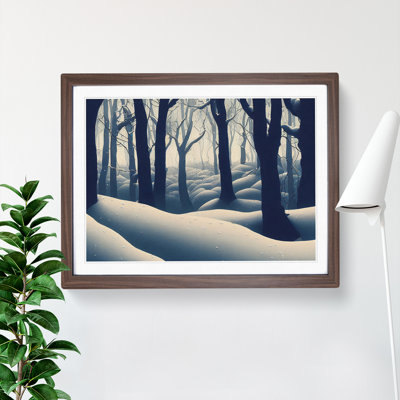 Contemporary Winter Forest - Framed Print
