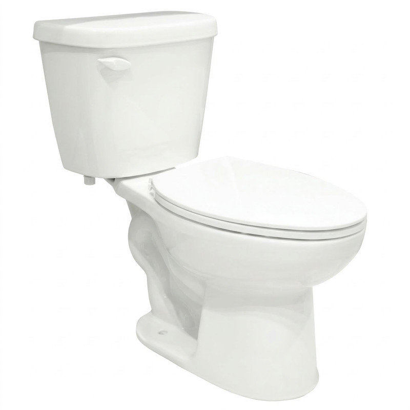 Toilette allongée deux pièces - 1,28 GPF, siège brut 12 po, siège à fermeture en douceur, hauteur ADA