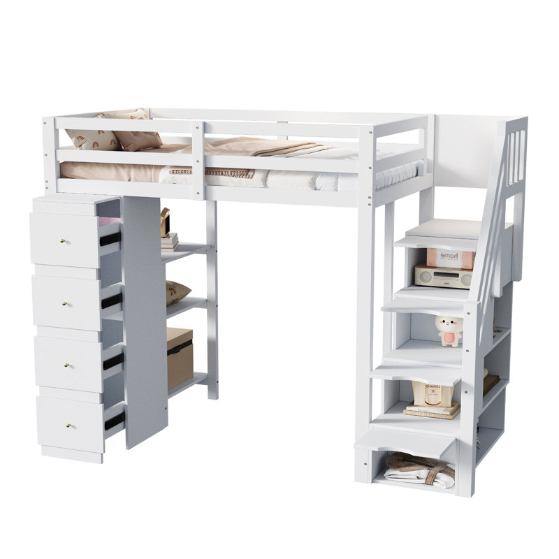 Hillegier Metal Bed, White, 90 x 160cm
