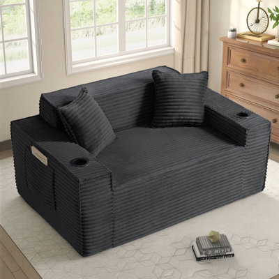 Canapé 2 places avec causeuse et siège profond - Coussin moelleux en nuage de compression