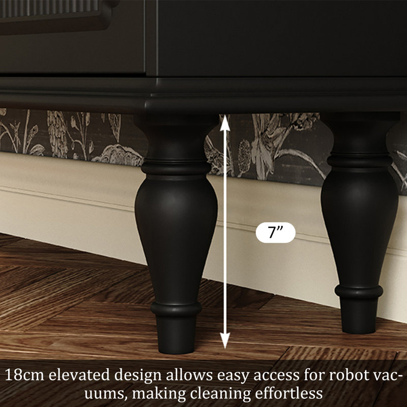 American Style Multi-Functional Accent Cabinet, Black