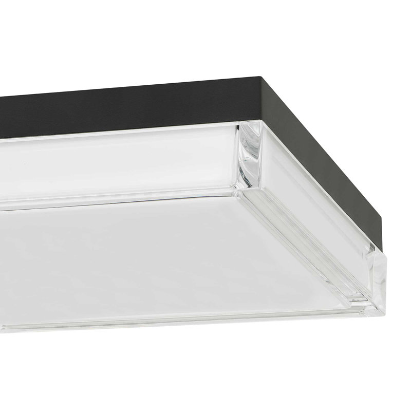 Integrated LED Flush Mount, 2.5" H X 11" W X 11" D, Yes, Black
