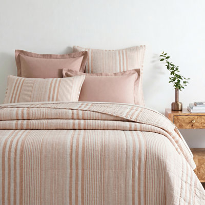 Carolina French Blue Stripe Quilt