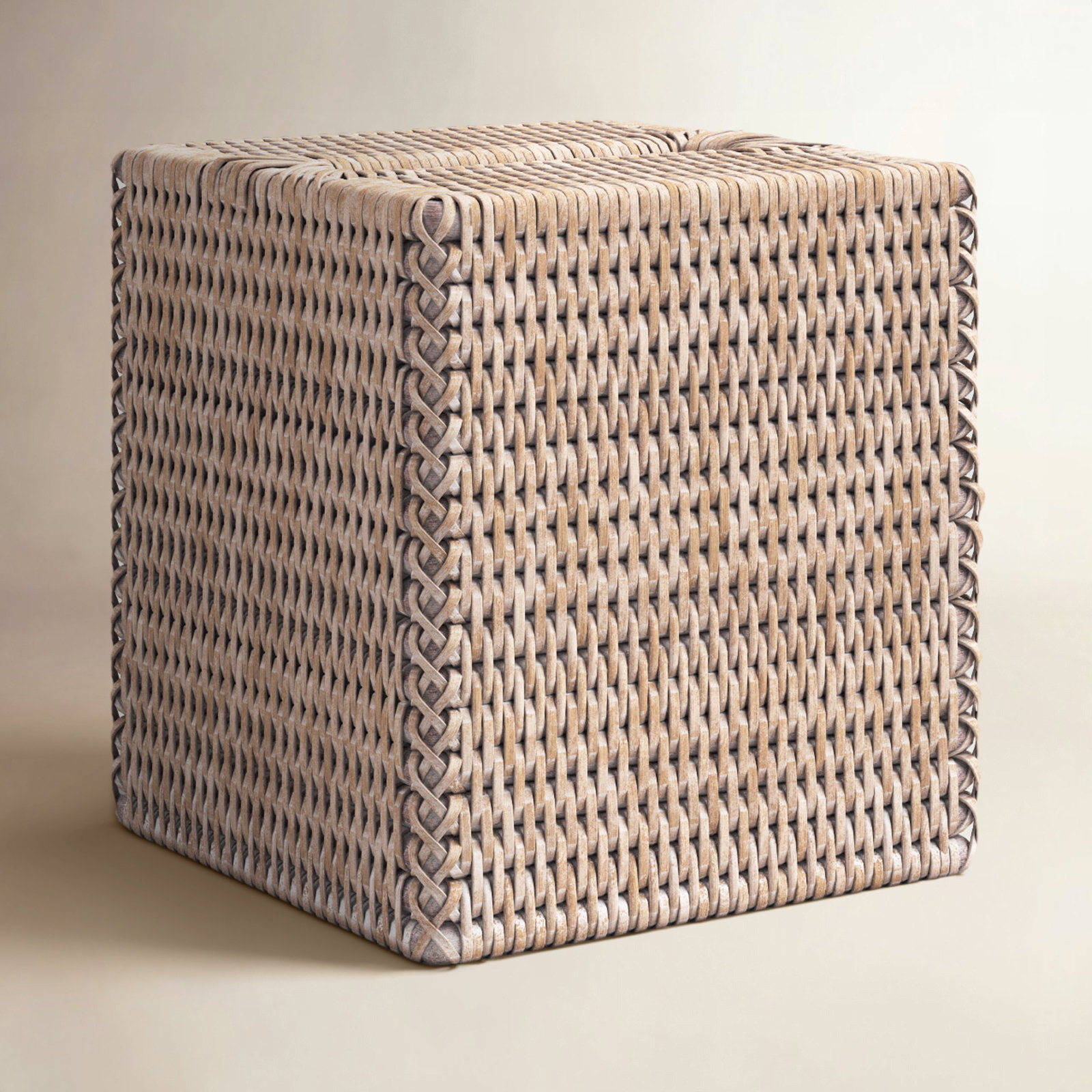 Bathroom Storage Container, White Wash