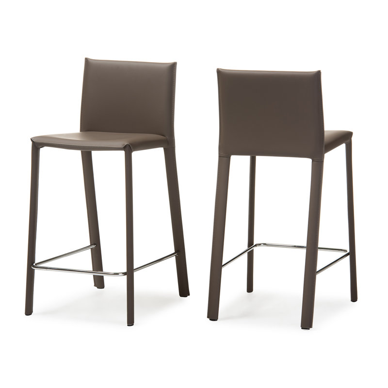 Xie Upholstered Counter Stool with Metal Frame