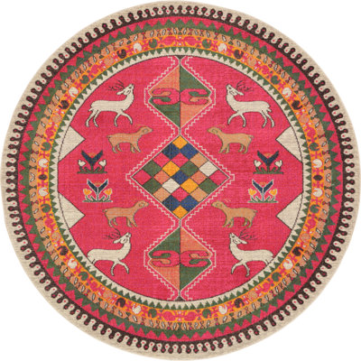 Lonniet Washable Geometric Indoor Rug