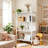 4 Tier Folding Shelf on Wheels (White)
