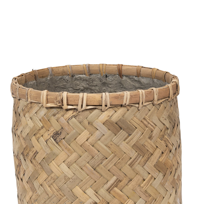 Bohemian Pots Handmade Cement/Bamboo Planter
