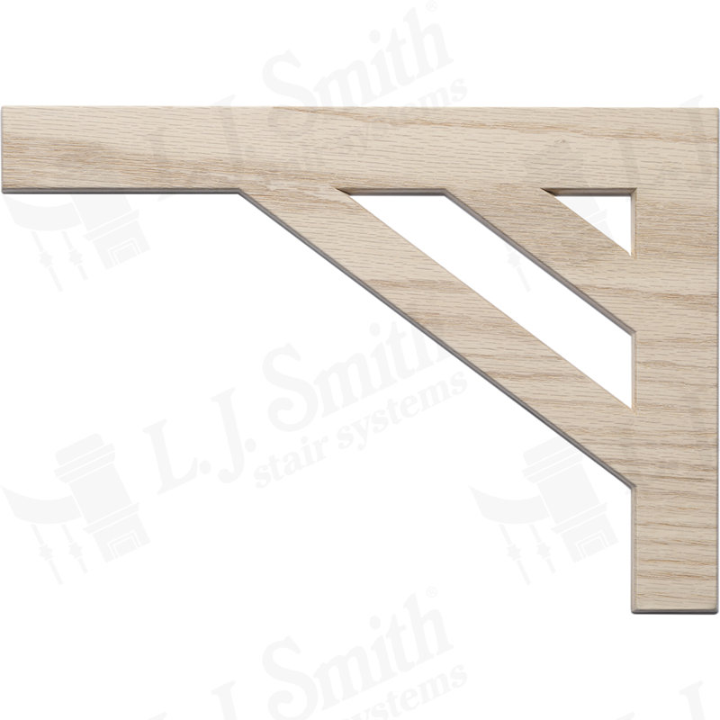 Embossed Birch Left Hand Stair Bracket, Left