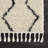 Adeeva Shaggy Performance Tasseled Cream/Black Area Rug-576438291