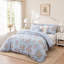 De literie à deux pièces, chambre de ferme en microfibre bleue simple TG