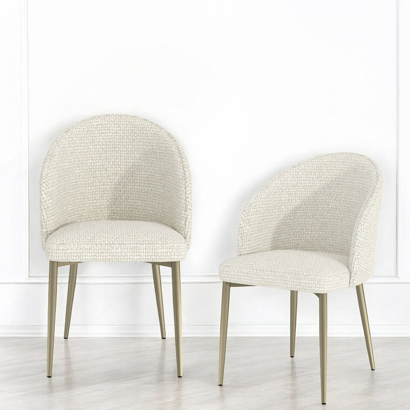 Ensemble de chaises d'appoint confortables et élégantes pour toutes les occasions, Blanc