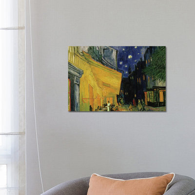 Cafe Terrace, Place Du Forum, Arles, 1888 by Vincent Van Gogh - Wrapped Canvas Gallery-Wrapped Canvas Giclée