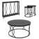 Modern Black Table Set, Round Coffee Table, Nesting Table Set Of 2, Console Table