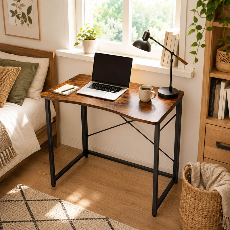 Bureau d'ordinateur pliable 31,5 po, conception de rangement compacte