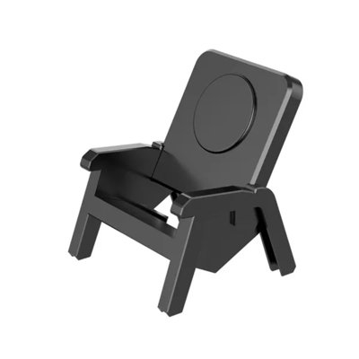 Chair Style Wireless Charger 15w Fast Charging Stand With Sound Amplifier, Phone Holder For Desktop