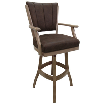 Très grand tabouret pivotant en bois Irminger