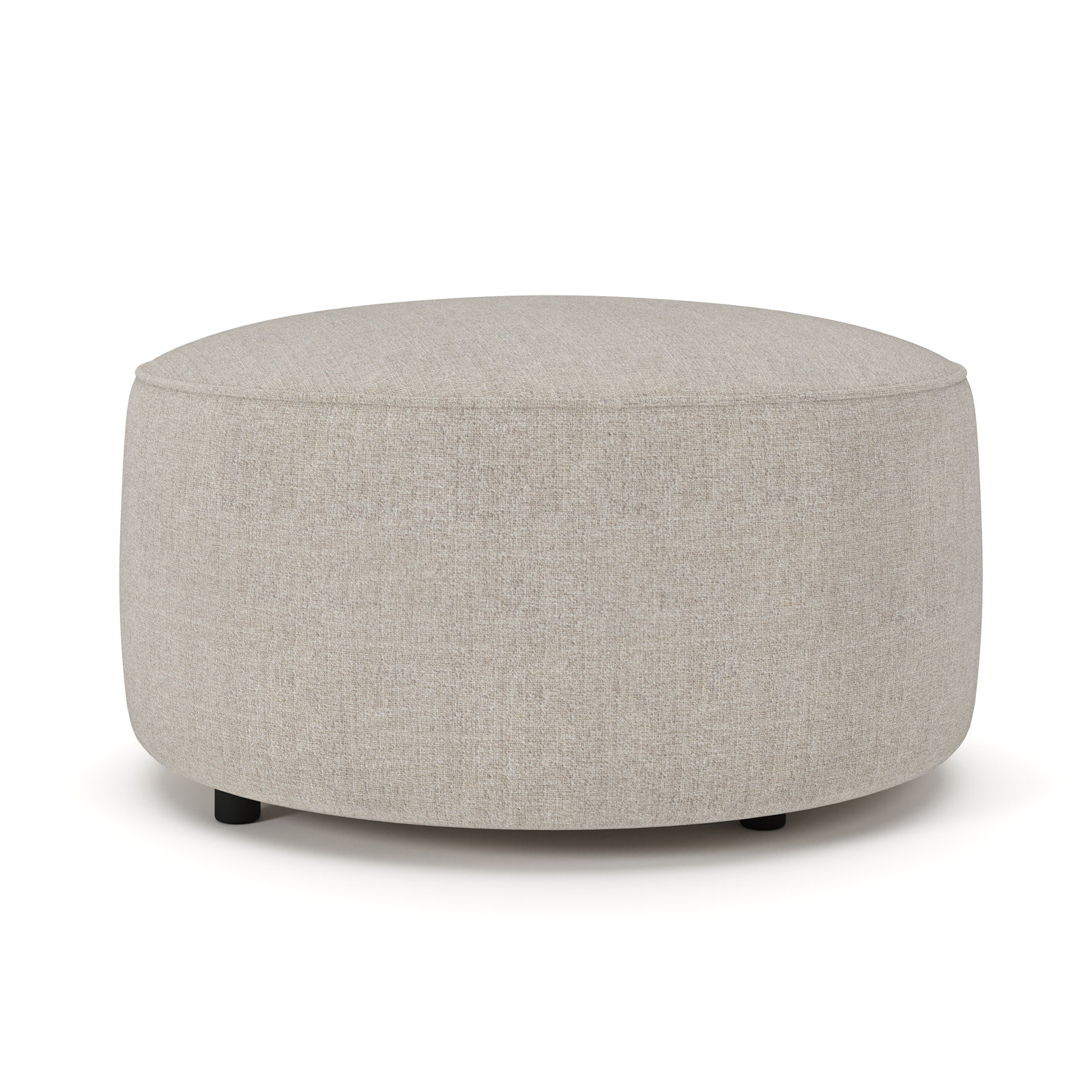 Murano Upholstered Ottoman, Monique Twine Textured Chenille