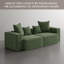 Canapé modulaire 2 pièces rembourré en velours côtelé vert - entièrement comprimé, aucun assemblage requis-480148773