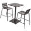 Yasser Square Metal Outdoor Bar Table , 65cm cm W 65cm cm D-1415917441