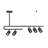 32" 5-Light Matte Black Track Lighting with Pivoting Track Heads