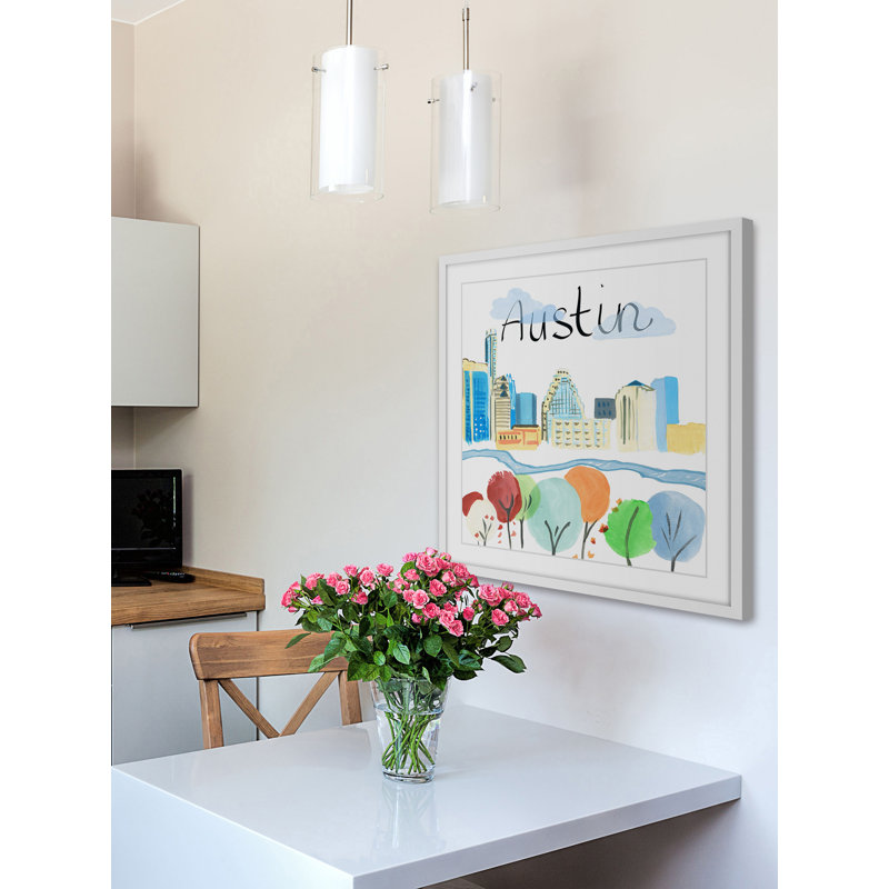 « austin’couleur », reproduction de peinture encadrée, H 12 po x l 12 po x P 1,5 po