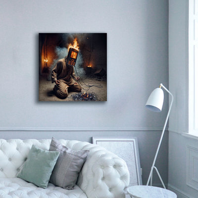  'Dialtone' by Rey Klimt Canvas Wall Art, 37" x 37"