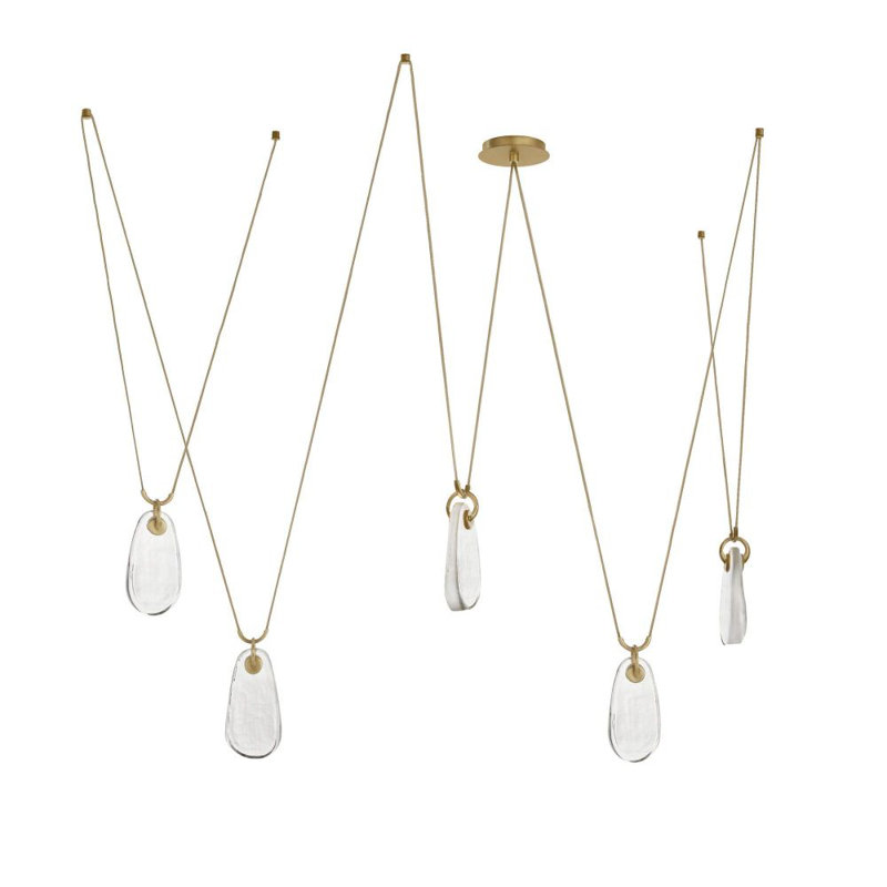 Melt 5 - Light LED Chandelier, English Bronze Iron