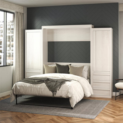 Wexford Murphy Storage Bed with 2 Armoire Side Cabinets
