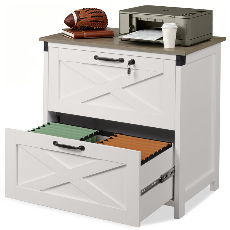 Classeur en bois, classeur, Blanc