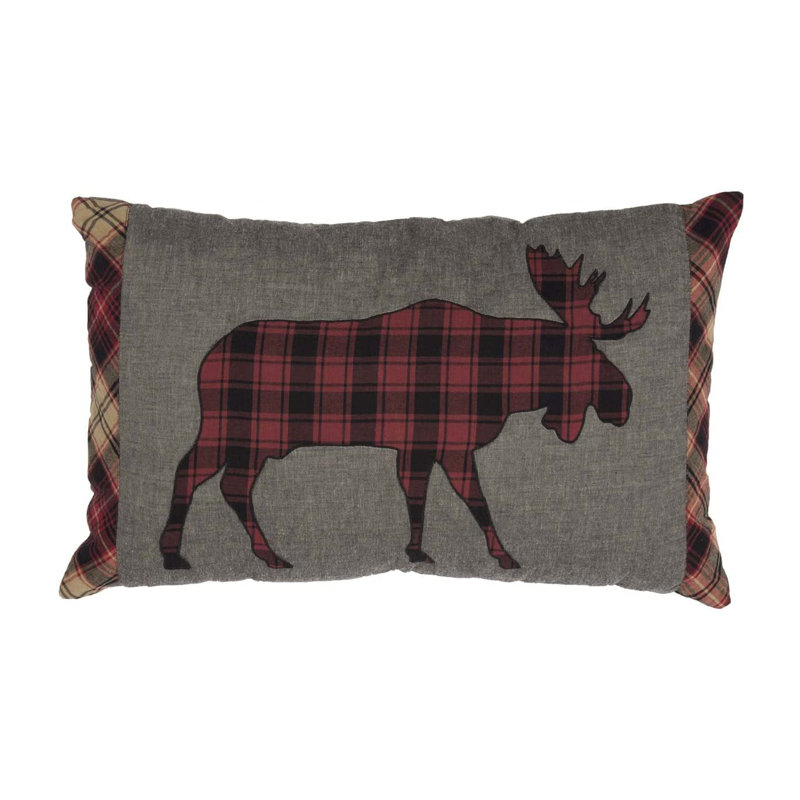Cumberland Appliqued Cotton Reversible Throw Pillow