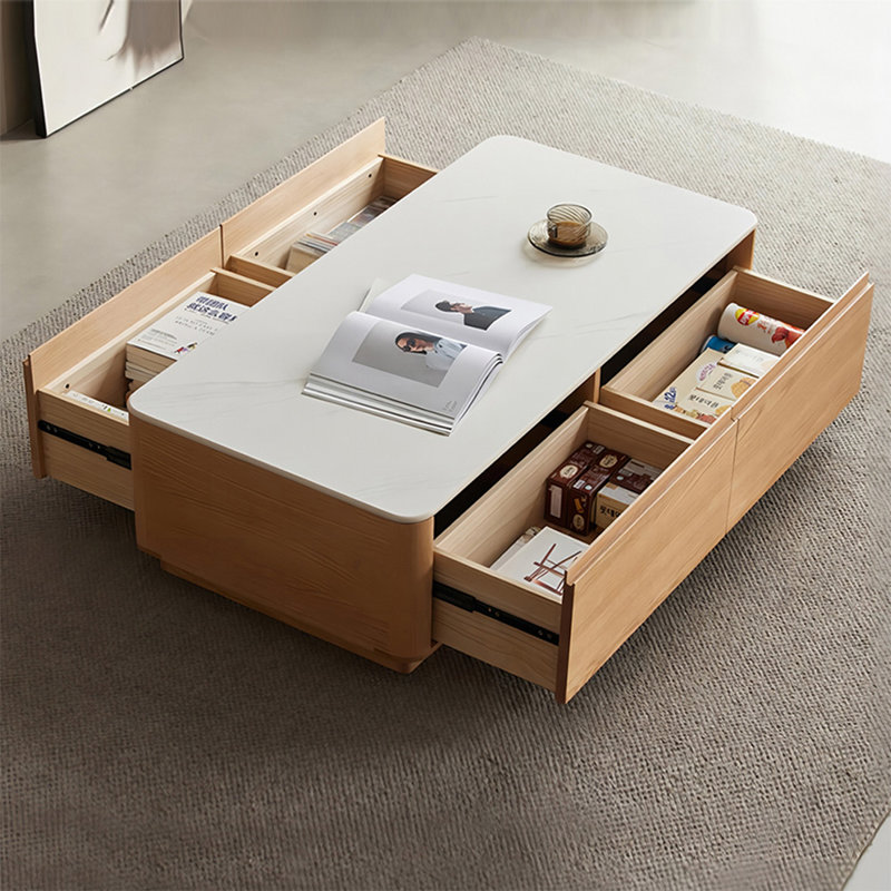 Table basse Burlywood, H 13,78 po x L 39,37 po x l 21,65 po
