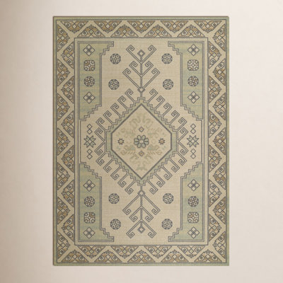Aldona Sage Beige Oriental Rug