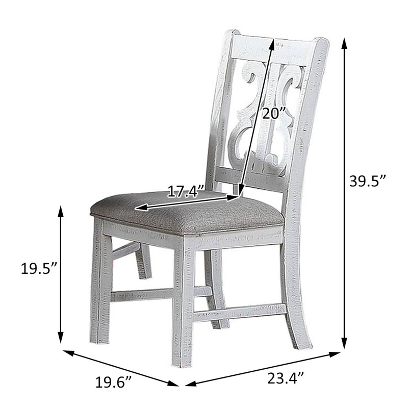 Chaise de salle à manger Biridiana, Blanc