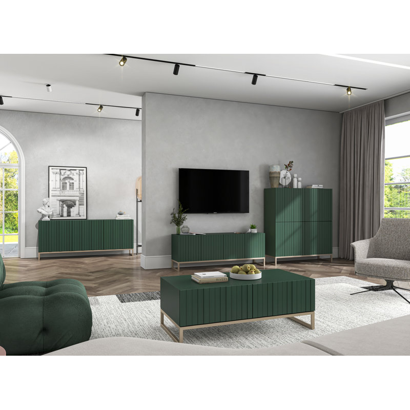Jarika TV Stand for TVs up to 65", Green