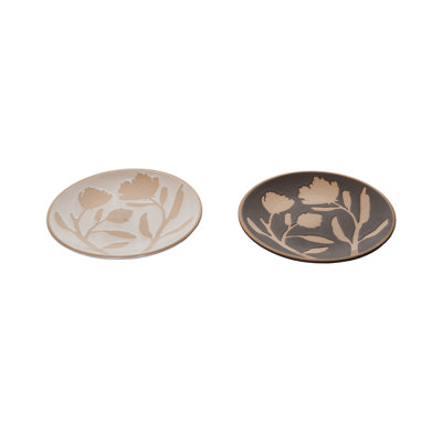 Stoneware 6 in. Harvest Wildflower Dessert Plates Set of 2