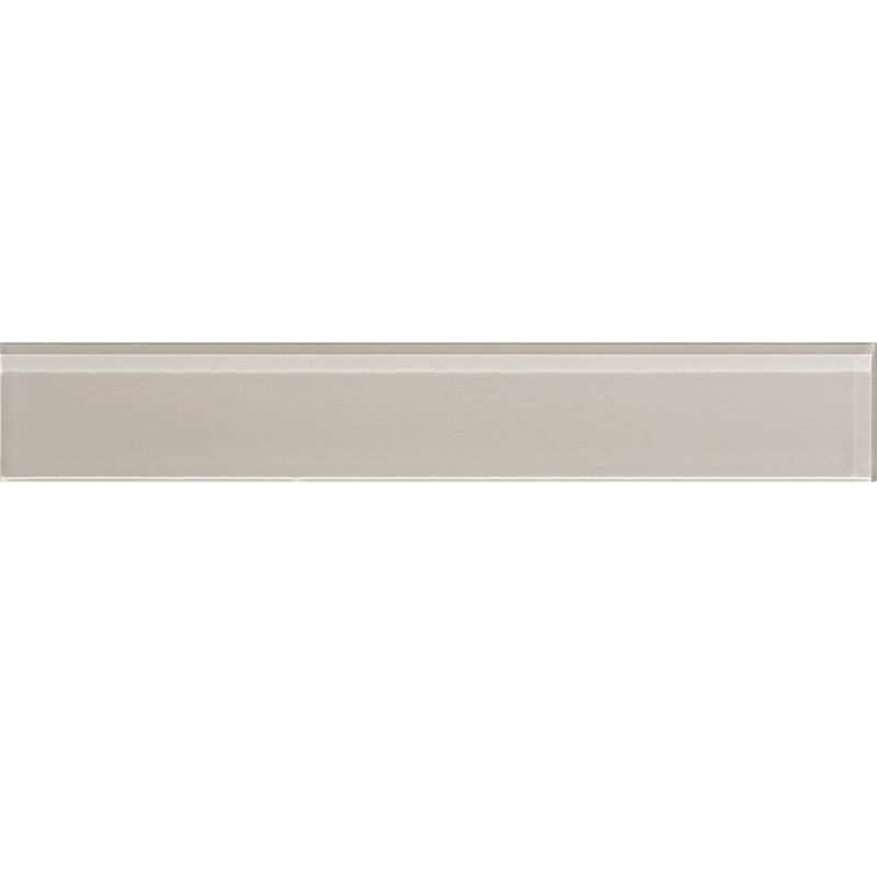 Charm School 2'' W x 12'' L Glass Subway Singular Tile, Greige